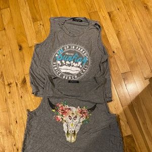 2 vintage style tank tops